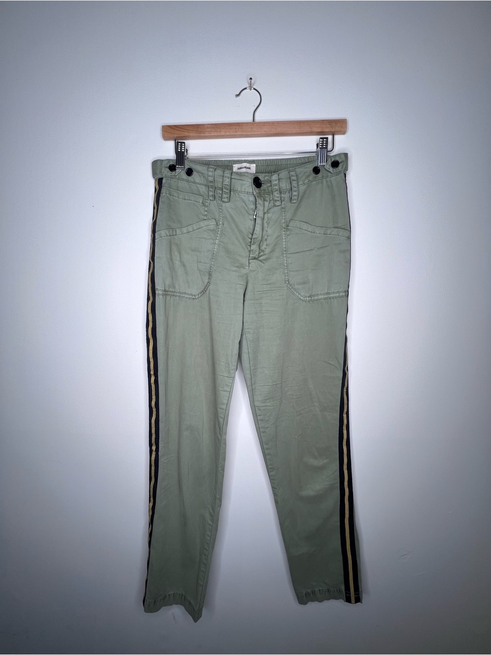 Zadig & Voltaire Light Olive Green Cargo Pants